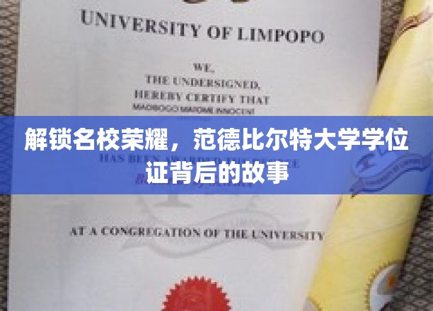 解锁名校荣耀，范德比尔特大学学位证背后的故事