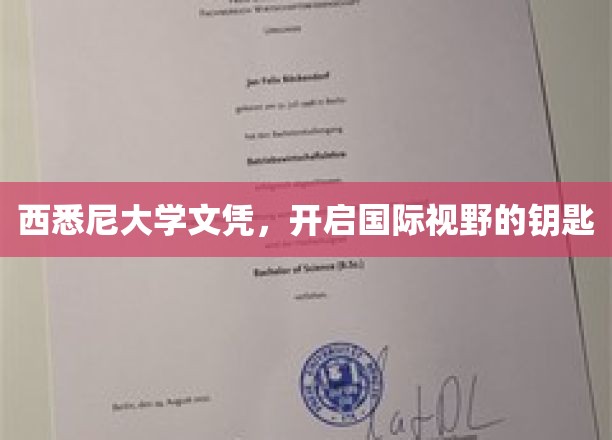 西悉尼大学文凭，解锁全球视野的通行证