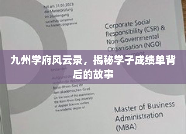学府秘闻录，成绩单背后的九州传奇