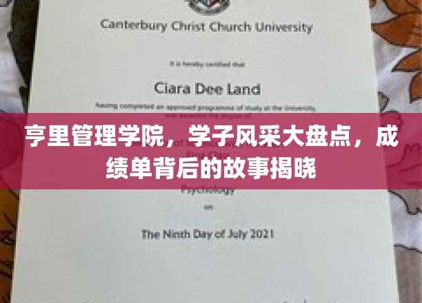 管理学院学子荣耀瞬间，揭秘亨里精英背后的成长轨迹