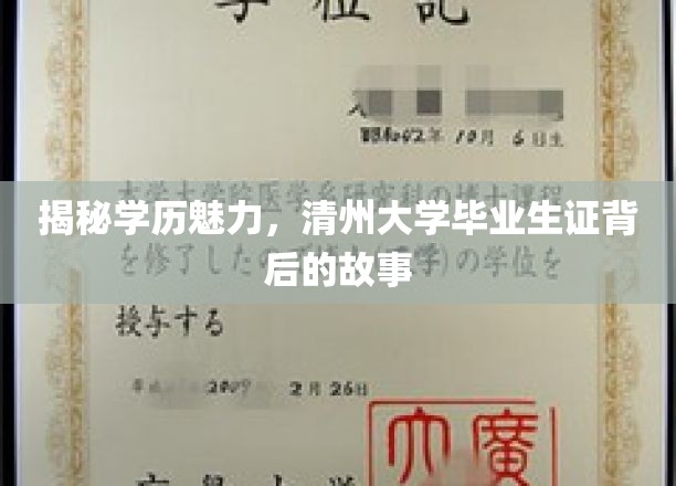 探寻清州大学毕业生证，学历背后的独特魅力与传奇故事