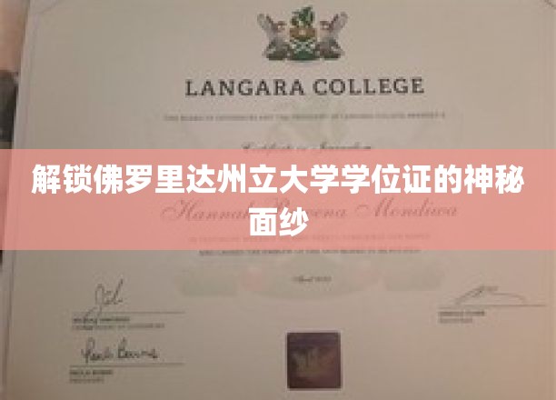 佛罗里达州立大学学位证背后的独家揭秘之旅
