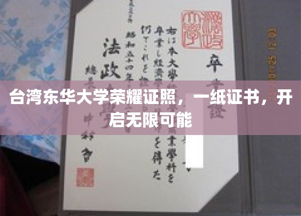 东华大学荣耀证书，成就未来无限可能之路