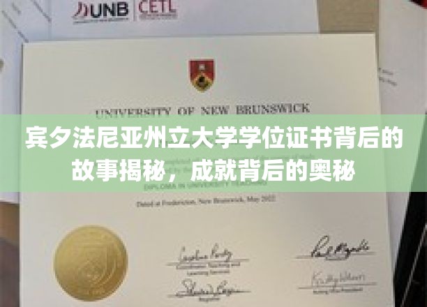 宾夕法尼亚州立大学学位证书背后的故事揭秘，成就背后的奥秘