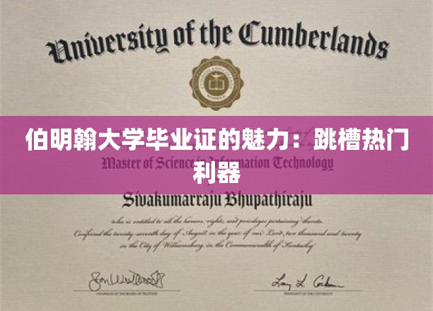 伯明翰大学毕业证的魅力：跳槽热门利器