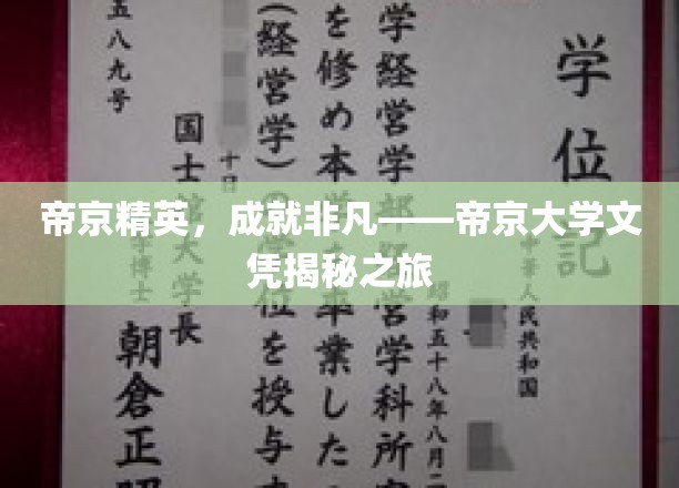 解码帝京荣耀，探寻帝京大学精英教育的非凡奥秘