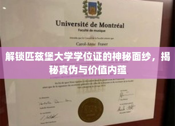 探寻匹兹堡大学学位证的奥秘，价值内涵与真伪揭秘之旅