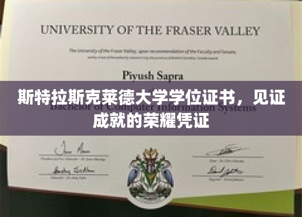 成就之章，斯特拉斯克莱德大学学位证书的荣耀印记