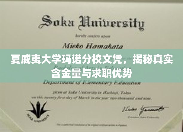 夏威夷大学玛诺分校学历解析，揭秘其在职场中的价值与竞争力