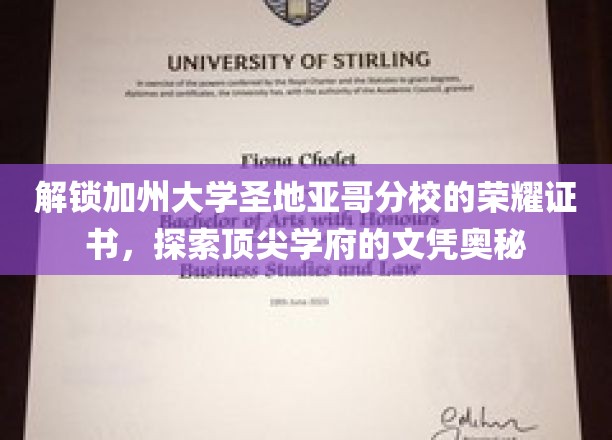 解码圣地亚哥分校，一探顶尖学府文凭背后的荣耀密码
