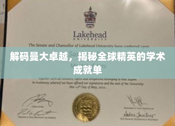 解码曼大卓越，揭秘全球精英的学术成就单