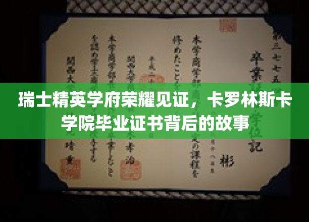 卡罗林斯卡荣耀，揭秘瑞士精英学府毕业证书的传奇历程