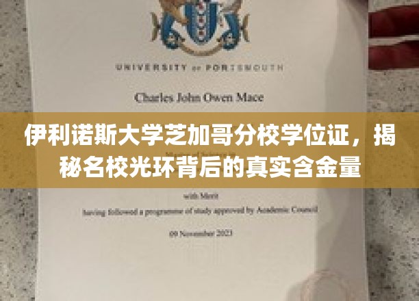 伊利诺伊大学芝加哥分校学位证，揭秘名校光环背后的真实含金量