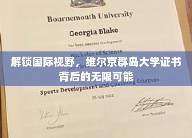 跨越疆界，维尔京群岛大学证书助你开启全球职场新篇章