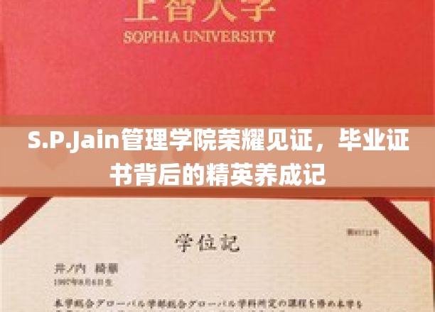 S.P.Jain管理学院高光时刻，解码毕业证书背后的精英蜕变之路