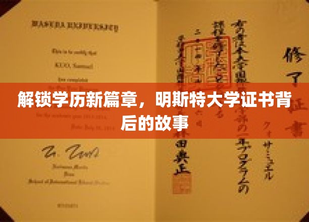 学历新纪元，揭秘明斯特大学证书的传奇历程
