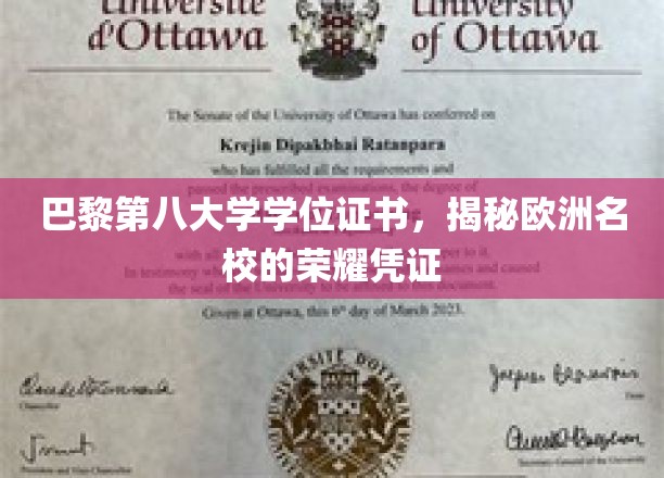 欧洲名校荣耀见证，巴黎第八大学学位证书背后的传奇故事
