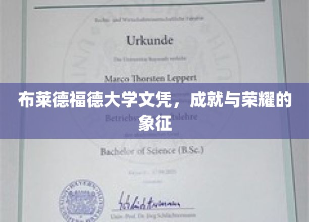 布莱德福德荣耀证，成就非凡的大学文凭