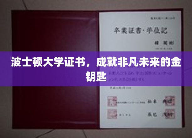 波士顿大学证书，成就非凡未来的金钥匙