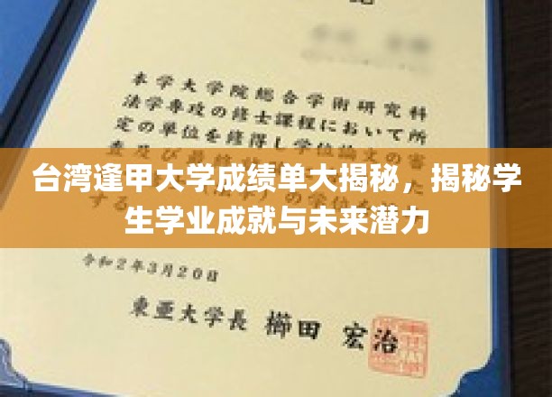 台湾逢甲大学成绩单背后，揭秘学生学术实力与未来发展潜能