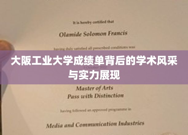 大阪工业大学成绩单背后的学术风采与实力展现