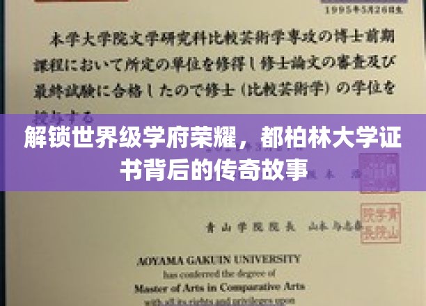 探寻都柏林大学荣耀之源，证书背后的传奇印记