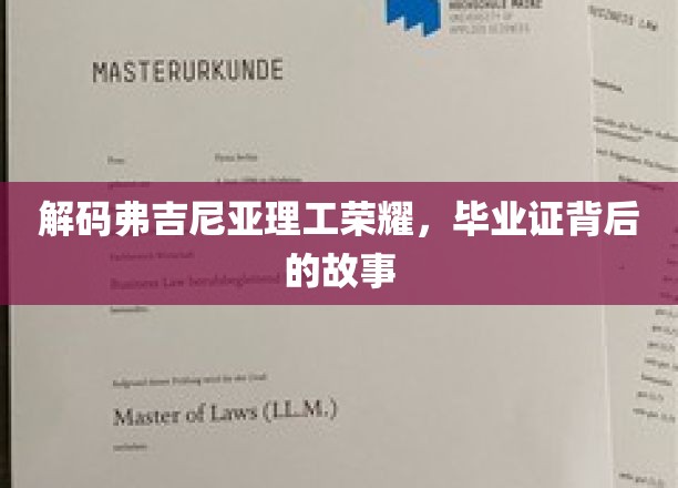 弗吉尼亚理工荣耀解码，毕业证背后的传奇旅程
