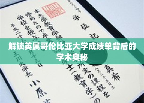 解锁英属哥伦比亚大学成绩单背后的学术奥秘