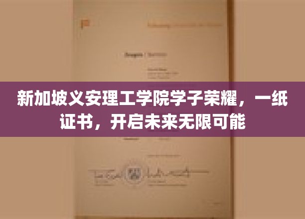 新加坡义安理工学院学子绽放，证书见证梦想启航新篇章