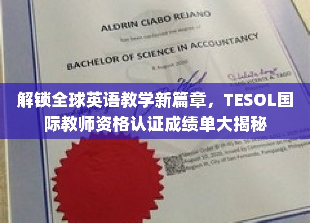 跨越语言界限，TESOL国际教师认证，揭秘英语教育新航标