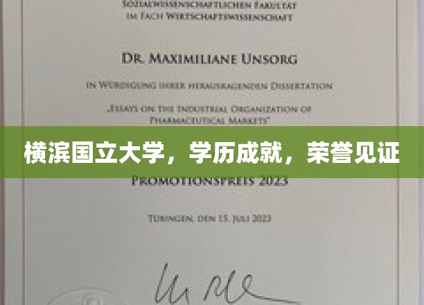 横滨国立大学，学历成就，荣誉见证