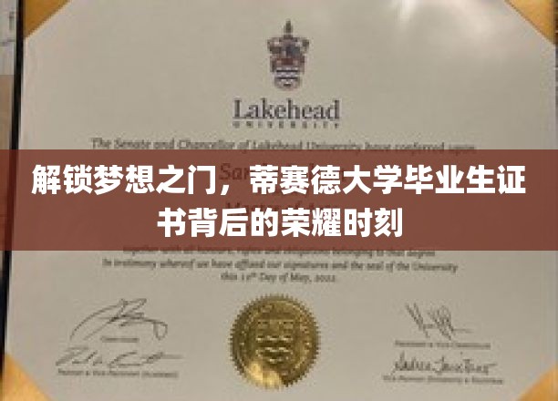 开启未来篇章，蒂赛德大学毕业生证书见证荣耀征程