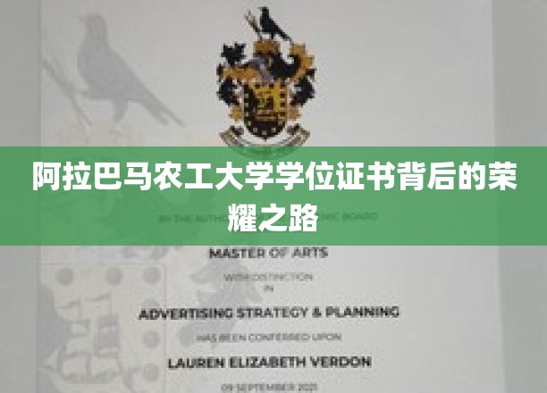 阿拉巴马农工大学学位证书背后的荣耀之路