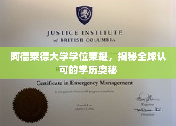 阿德莱德大学荣耀揭秘，国际认可学位背后的奥秘探寻