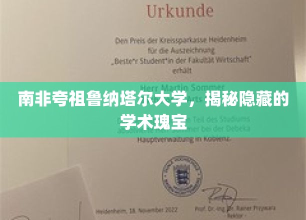 探索南非夸祖鲁纳塔尔大学的学术宝藏，一座未知的学术殿堂