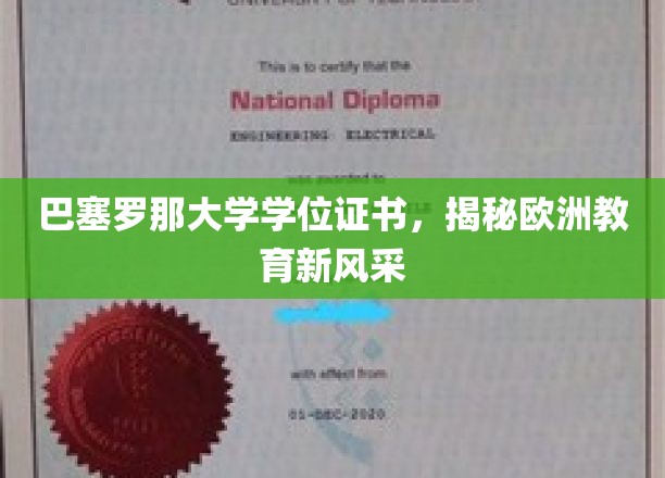 探寻巴塞罗那大学学位证书背后的欧洲教育魅力