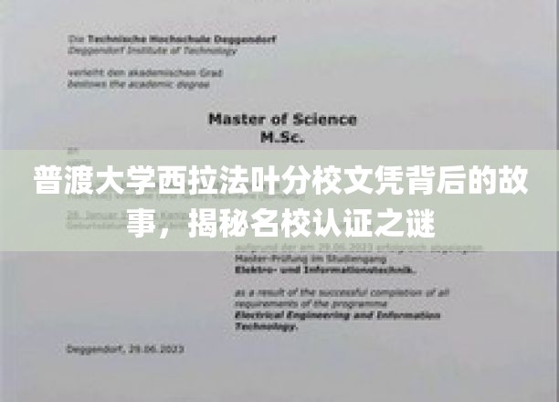 名校认证之谜，普渡大学西拉法叶分校文凭背后的传奇之旅