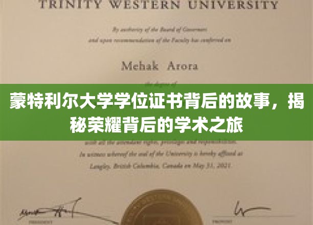 蒙特利尔大学学位证书背后的故事，揭秘荣耀背后的学术之旅