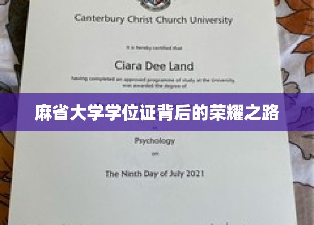 麻省大学学位证书背后的荣耀之路