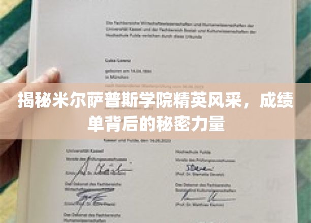 一窥米尔萨普斯学院精英风采，探寻成绩单背后的强大动力