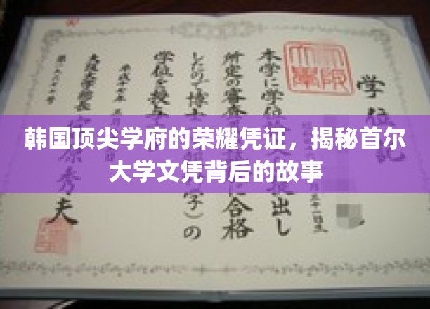 探寻首尔大学文凭的传奇，韩国顶尖学府的荣耀密码