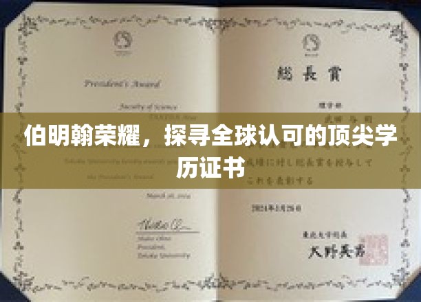 伯明翰之光，揭秘国际认可的精英教育证书之谜