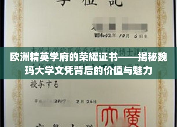 魏玛大学荣耀凭证，探寻德意志精英教育的奥秘与光辉