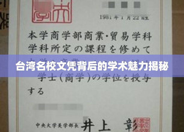 揭秘台湾名校文凭背后的学术魅力