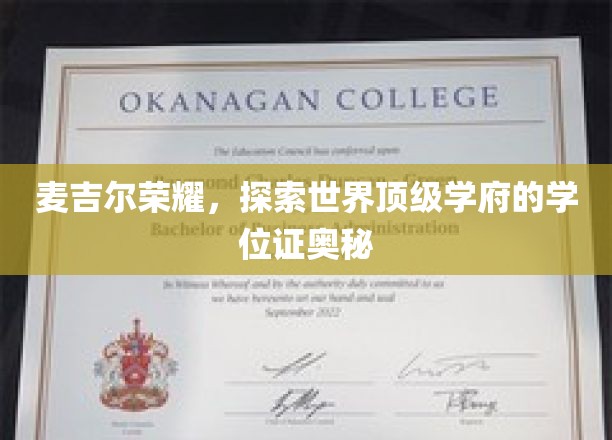 麦吉尔荣耀，探索世界顶级学府的学位证奥秘
