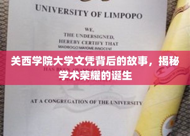 关西学院大学文凭背后的故事，揭秘学术荣耀的诞生