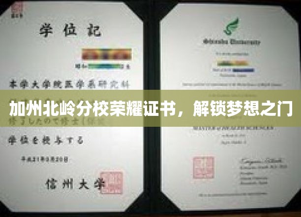 加州北岭荣耀启程，证书见证梦想新篇章