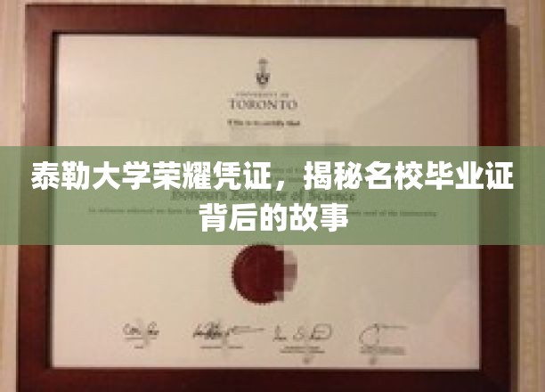 解码泰勒大学毕业证，名校背后的荣耀密码