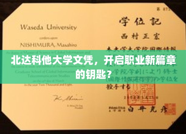 北达科他大学文凭，解锁职业生涯新起点的大门