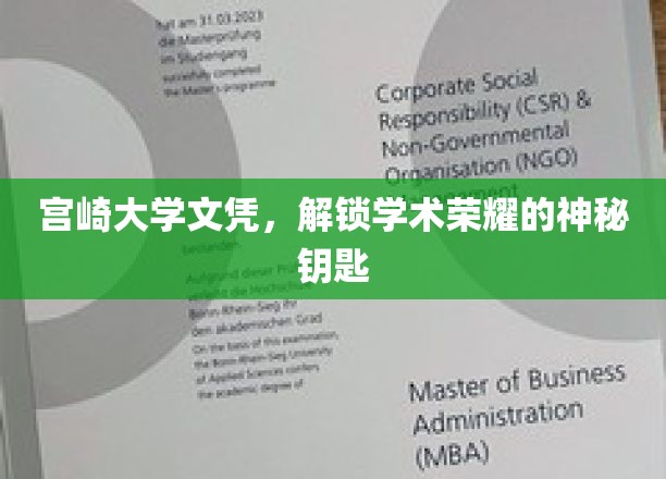 宫崎大学学位证书，开启学术荣耀的神秘之门